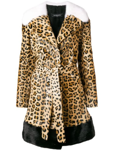 Simonetta Ravizza Ester Leopard Coat In Brown