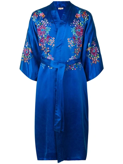 A.n.g.e.l.o. Vintage Cult 1960's Embroidered Kimono - Blue