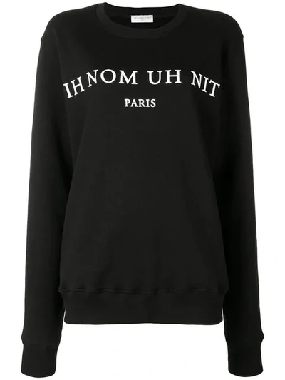 Ih Nom Uh Nit Oversized Sweatshirt In Black