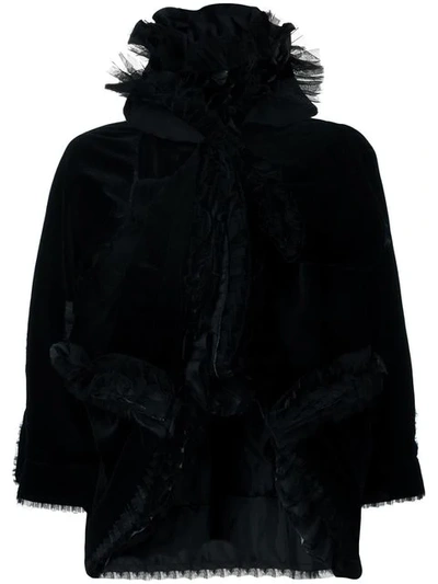 Comme Des Garçons Ruffled Cape - Black