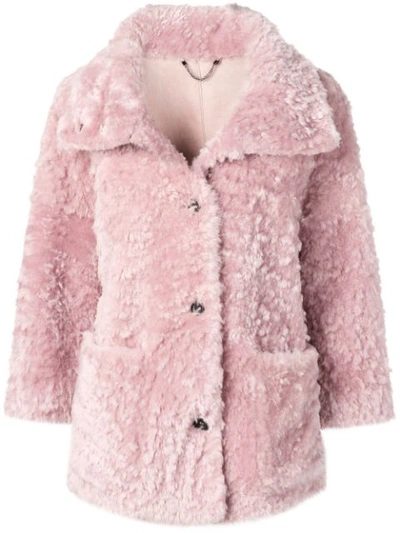 Desa 1972 Oversized Shearling Jacket - Pink