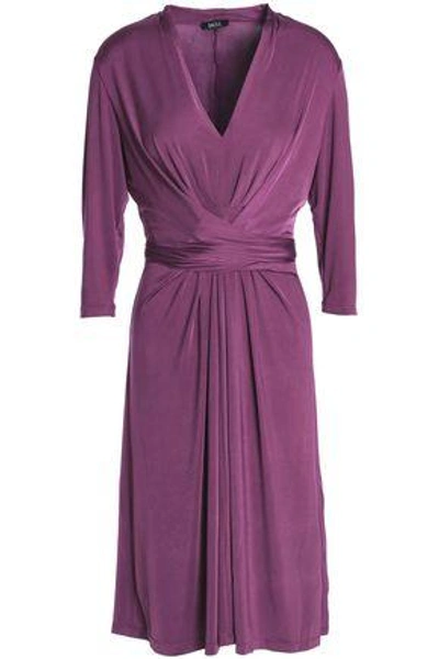 Raoul Woman Tie-front Stretch-jersey Dress Purple
