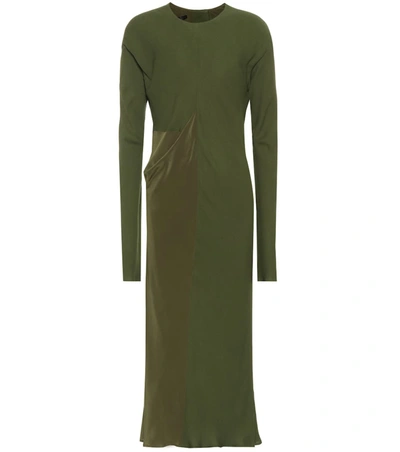 Haider Ackermann Long-sleeved Midi Dress In Green