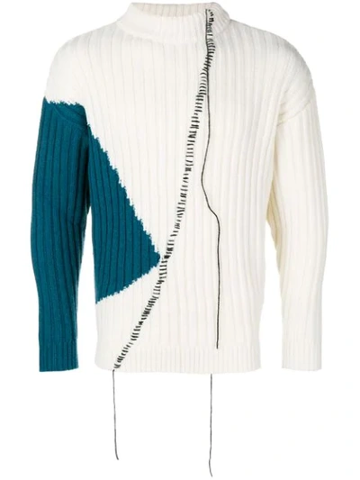 A-cold-wall* Colour Block Jumper In White