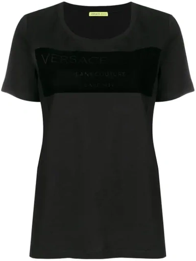 Versace Jeans Basic Logo T-shirt In Black