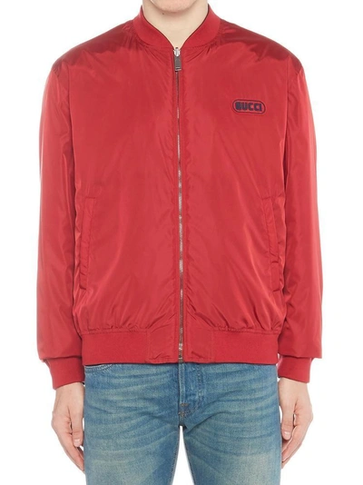 Gucci Reversible Bomber Jacket In Red