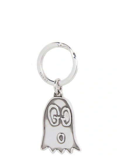 Gucci Ghost Keyring In Silver