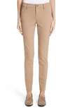 Lafayette 148 Mercer Acclaimed Stretch Mid-rise Skinny Jeans In Camello