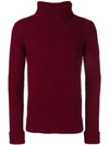 Fortela Roll Neck Sweater In Red