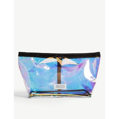 Maison Margiela Iridescent Medium Clutch In Multicolour Black