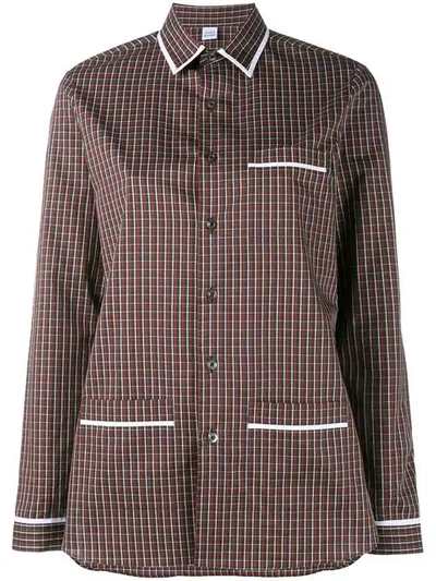 Marie Marot Kate Check Cotton Shirt In Red