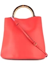 Marni Round Handle Tote In Red