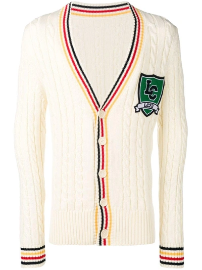 Lc23 Varsity-style Cardigan - Neutrals In Nude & Neutrals