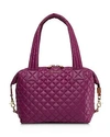 Mz Wallace Medium Sutton Bag In Elderberry/gold