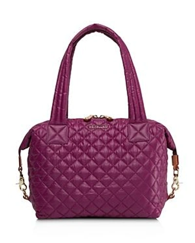 Mz Wallace Medium Sutton Bag In Elderberry/gold