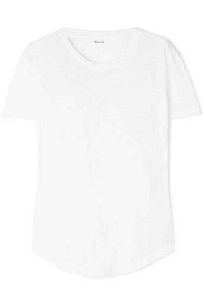 Madewell Whisper Slub Cotton-jersey T-shirt In White