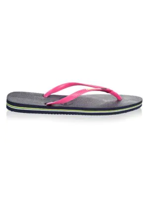 navy blue and pink havaianas