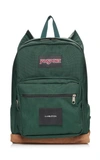 Pushbutton Canvas Backpack In Green