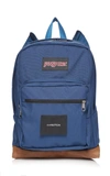 Pushbutton Canvas Backpack In Blue