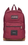 Pushbutton Canvas Backpack In Red