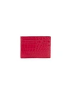 Santiago Gonzalez Men's Crocodile Card Case In Red