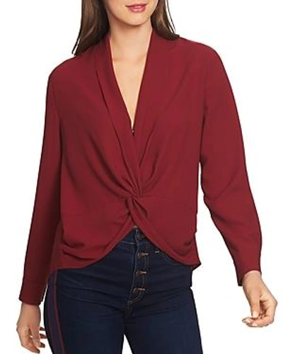 1.state Twist Front Blouse In Rich Chianti