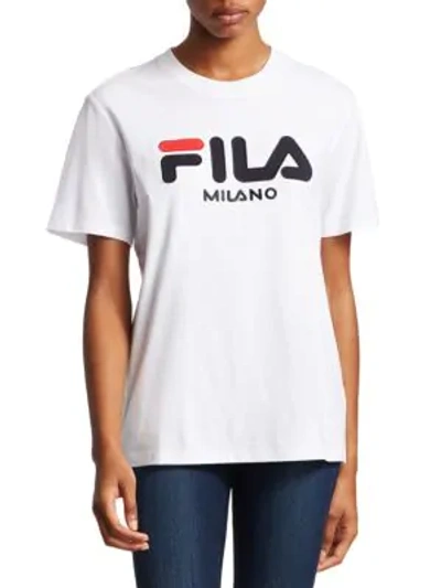 Fila Runway Milano Logo Tee In White