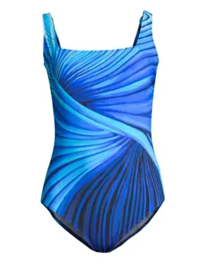 Gottex Swim Abstract Printed Squareneck One-piece In Multi