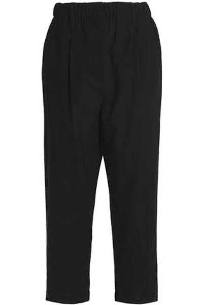 Brunello Cucinelli Woman Wool-twill Straight-leg Pants Black