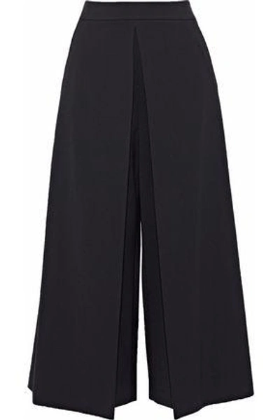 Alexander Wang Pleated Twill Culottes In Black