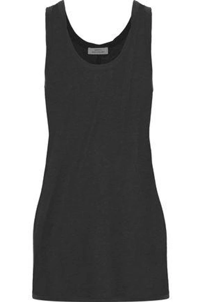 Ana Heart Harper Supima Cotton-jersey Tank In Charcoal