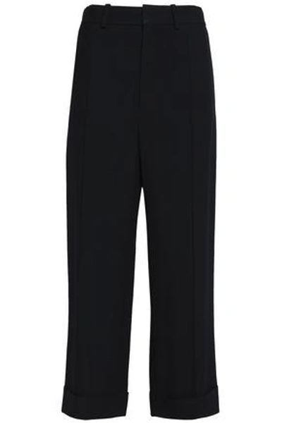Chloé Crepe Straight-leg Pants In Black