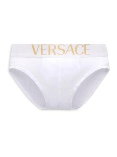 Versace Apollo Logo Briefs In White