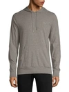 Lacoste Pullover Hood Sweatshirt In Stone Chine