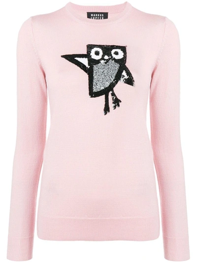 Markus Lupfer Mia Sequinned Sweater In Pink