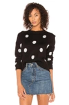 Black/ Ivory Polka Dot