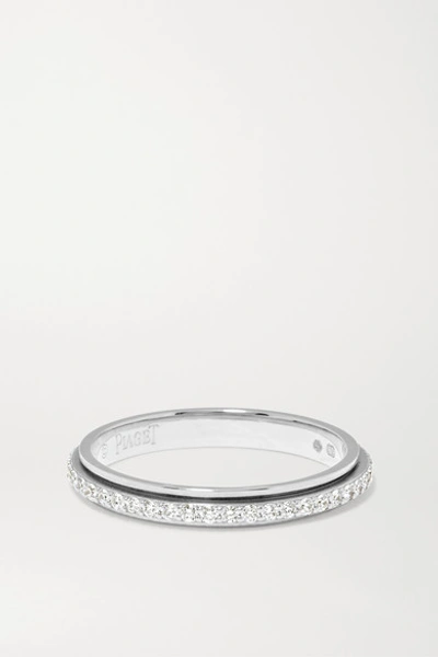 Piaget Possession 18-karat Platinum Diamond Ring In Silver