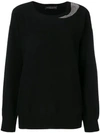Fabiana Filippi Shoulder Detail Knitted Sweater - Black