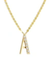 Lana Jewelry 14k Yellow Gold Diamond Necklace In Initial A