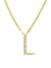 Lana Jewelry 14k Yellow Gold Diamond Necklace In Initial L