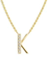 Lana Jewelry 14k Yellow Gold Diamond Necklace In Initial K