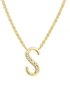 Lana Jewelry Women's 14k Yellow Gold Diamond Necklace In Initial S