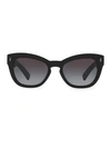 Valentino 20mm Gradient Sunglasses In Black