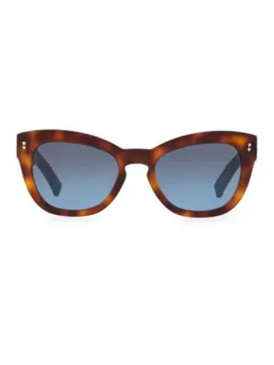 Valentino 20mm Gradient Sunglasses In Light Havana