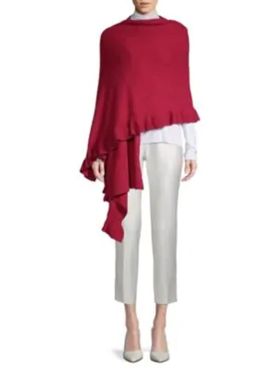 Portolano Ribbed Cashmere Wrap In Ashton Red