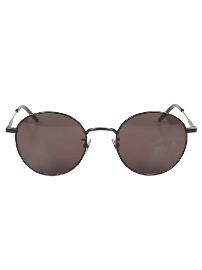 Saint Laurent Eyewear Round Framed Sunglasses In Black