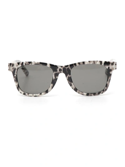 Saint Laurent Eyewear Square Leopard  Sunglasses In Multi