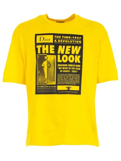 Dior Homme New Look Print T In Yellow | ModeSens