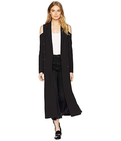 Romeo & Juliet Couture Cold Shoulder Long Blazer, Black | ModeSens