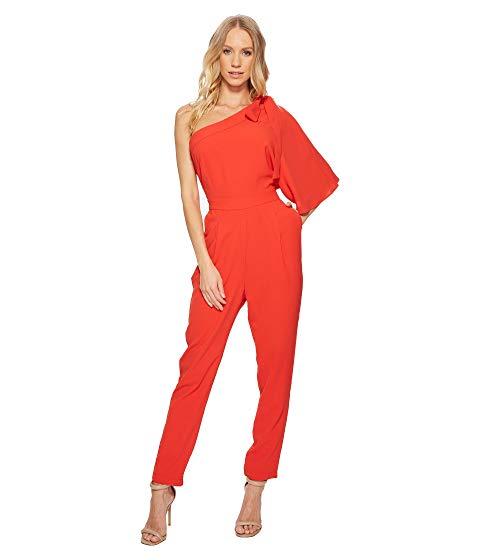 red one sleeve jumpsuit